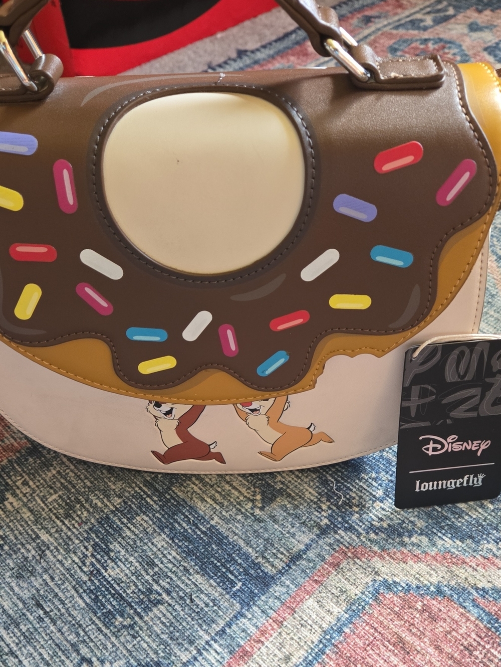 Disney Loungefly  Chip 'n' Dale Donut Purse - Brown, Cream & Yellow Set